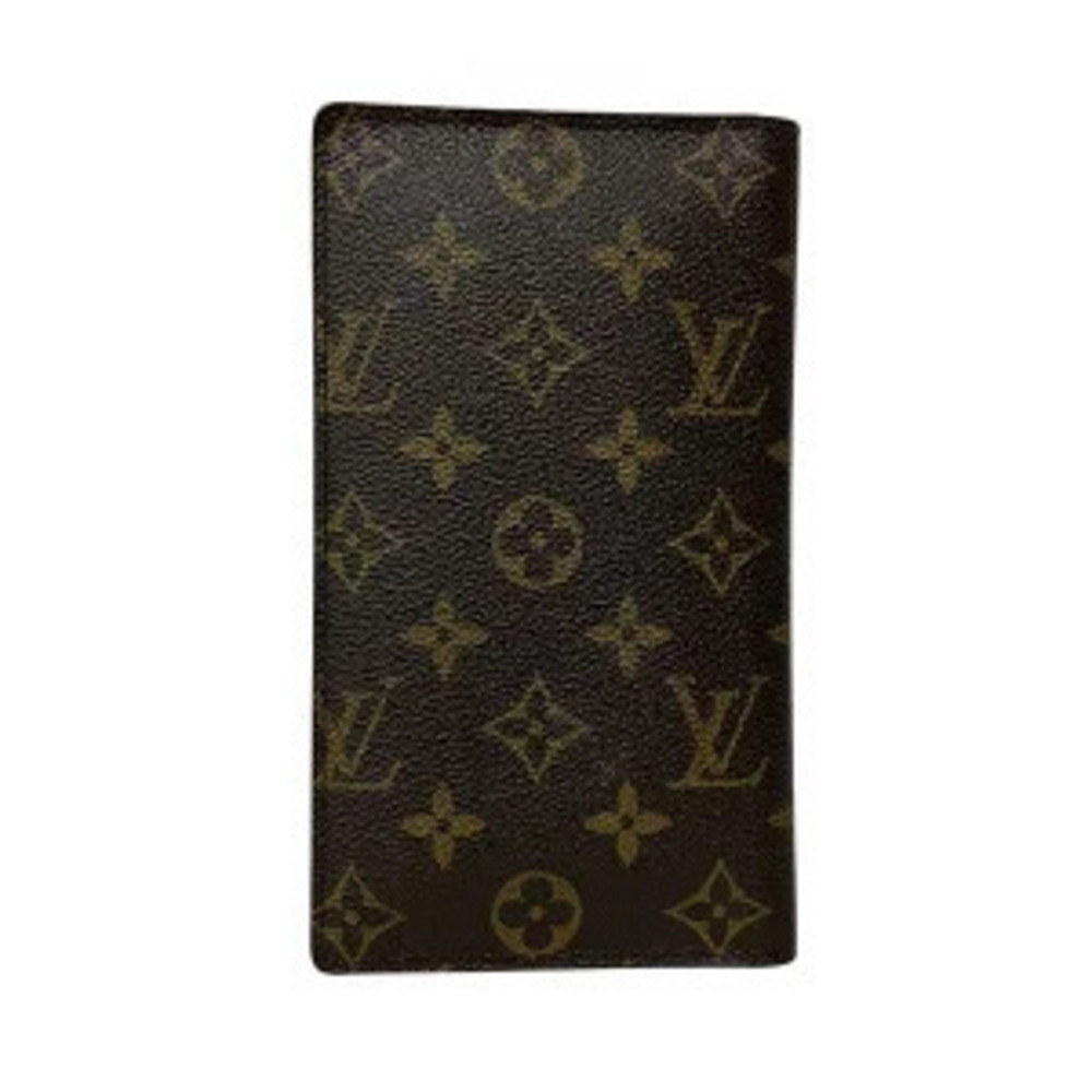 Louis Vuitton Wallet Monogram Chequier Credit Carte Porte Long Brown